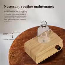 Rechargeable Essential Oil Diffuser Waterless Nebulizing Diffuser Electric Smell for Home Office Wood and Glass Aroma Diffuser Alphinea Store