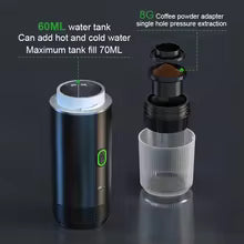 Wireless Electric Portable Espresso Coffee Machine for Car & Home Camping Coffee Maker 3-in-1 Capsule Powder Travel Coffee Maker Alphinea Store