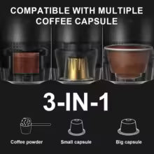 Wireless Electric Portable Espresso Coffee Machine for Car & Home Camping Coffee Maker 3-in-1 Capsule Powder Travel Coffee Maker Alphinea Store
