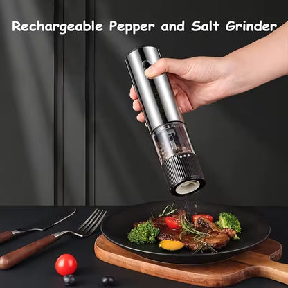 Electric Salt and Pepper Grinder Automatic Rechargeable Pepper Mill Shakers Adjustable Coarseness Kitchen Appliances Alphinea Store