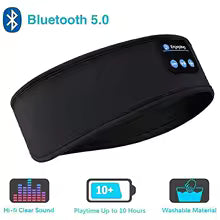 Bluetooth Earphones Sports Sleeping Headband Elastic Wireless Headphones Music Eye Mask Wireless Bluetooth Headset Headband Alphinea Store