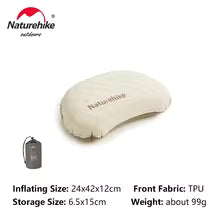 Feather Bone 2-in-1 Foam Inflatable Pillow Waterproof Oilproof Stainproof Adjustable Soft Breathable Camp Travel Nap Alphinea Store