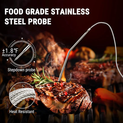 ThermoPro TP06B Digital Kitchen Food Thermometer Single Probe with Timer/Temperature Alarm for Smoker BBQ Meat Cooking Alphinea Store
