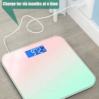 Gradient Color Intelligent LCD Electronic Scale Digital Display Glass Weight Scale Balance Body Electronic Scale For Weight Alphinea Store