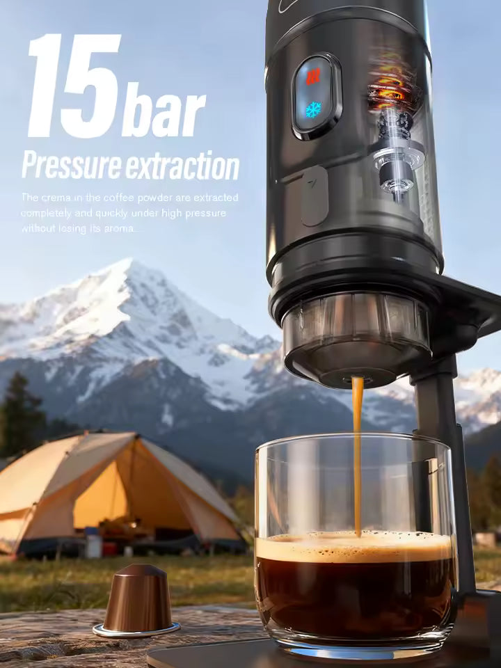 Portable Coffee Machine for Car & Home,DC12V Expresso Coffee Maker Fit Nexpresso Dolce Pod Capsule Coffee Powder H4A Alphinea Store