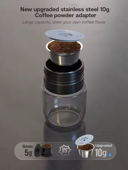 Portable Coffee Machine for Car & Home,DC12V Expresso Coffee Maker Fit Nexpresso Dolce Pod Capsule Coffee Powder H4A Alphinea Store