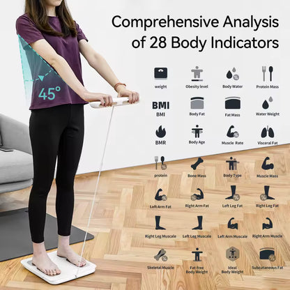 Smart 8 Electrode Scale Bioimpedance Electronic Digital Weight Balance Fat Body Water Muscle Mass BMI Composition Scale Alphinea Store