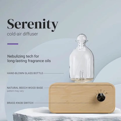 Rechargeable Essential Oil Diffuser Waterless Nebulizing Diffuser Electric Smell for Home Office Wood and Glass Aroma Diffuser Alphinea Store