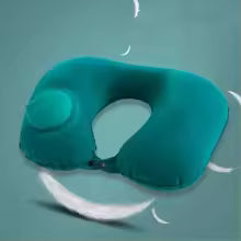U-Shaped Inflatable Travel Pillow Portable Air Neck Support Cushion Comfortable Sleeping Press to inflate pillow neck pillow Alphinea Store