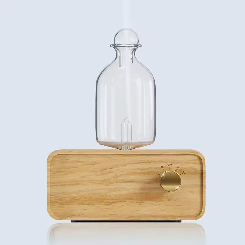 Rechargeable Essential Oil Diffuser Waterless Nebulizing Diffuser Electric Smell for Home Office Wood and Glass Aroma Diffuser Alphinea Store