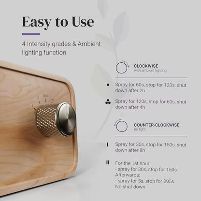 Rechargeable Essential Oil Diffuser Waterless Nebulizing Diffuser Electric Smell for Home Office Wood and Glass Aroma Diffuser Alphinea Store