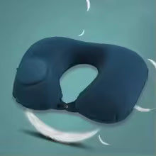 U-Shaped Inflatable Travel Pillow Portable Air Neck Support Cushion Comfortable Sleeping Press to inflate pillow neck pillow Alphinea Store