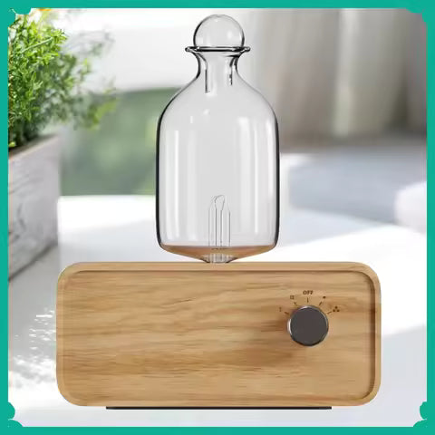 Rechargeable Essential Oil Diffuser Waterless Nebulizing Diffuser Electric Smell for Home Office Wood and Glass Aroma Diffuser Alphinea Store