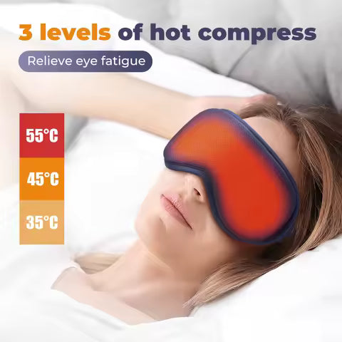 Hot Compress Electric Steam Eye Mask 3D Massage Constant Temperature Smart Timing Sleep Shading Sleeping Mask Eye Relief Alphinea Store