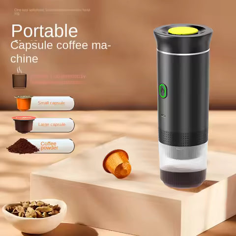 Wireless Electric Portable Espresso Coffee Machine for Car & Home Camping Coffee Maker 3-in-1 Capsule Powder Travel Coffee Maker Alphinea Store