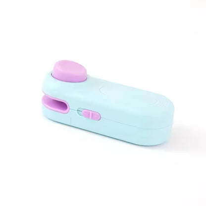 Portable Mini Sealer 2 in 1 Heat Sealer for Snacks Home Use Rechargeable Sealer Vacuum Sealer Snacks Plastic Bag Heat Sealer Alphinea Store