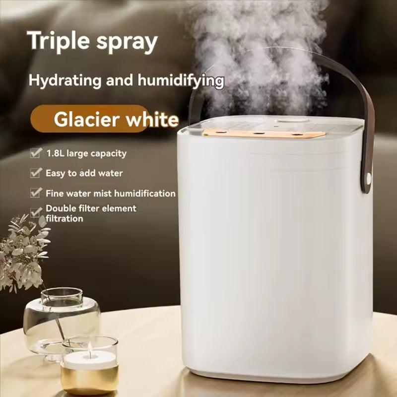 1 set of three nozzle night light humidifier 1.8L large capacity double filter aromatherapy machine mute bedroom car mounted spray Alphinea Store