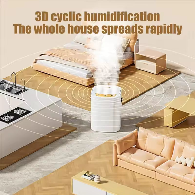 1 set of three nozzle night light humidifier 1.8L large capacity double filter aromatherapy machine mute bedroom car mounted spray Alphinea Store