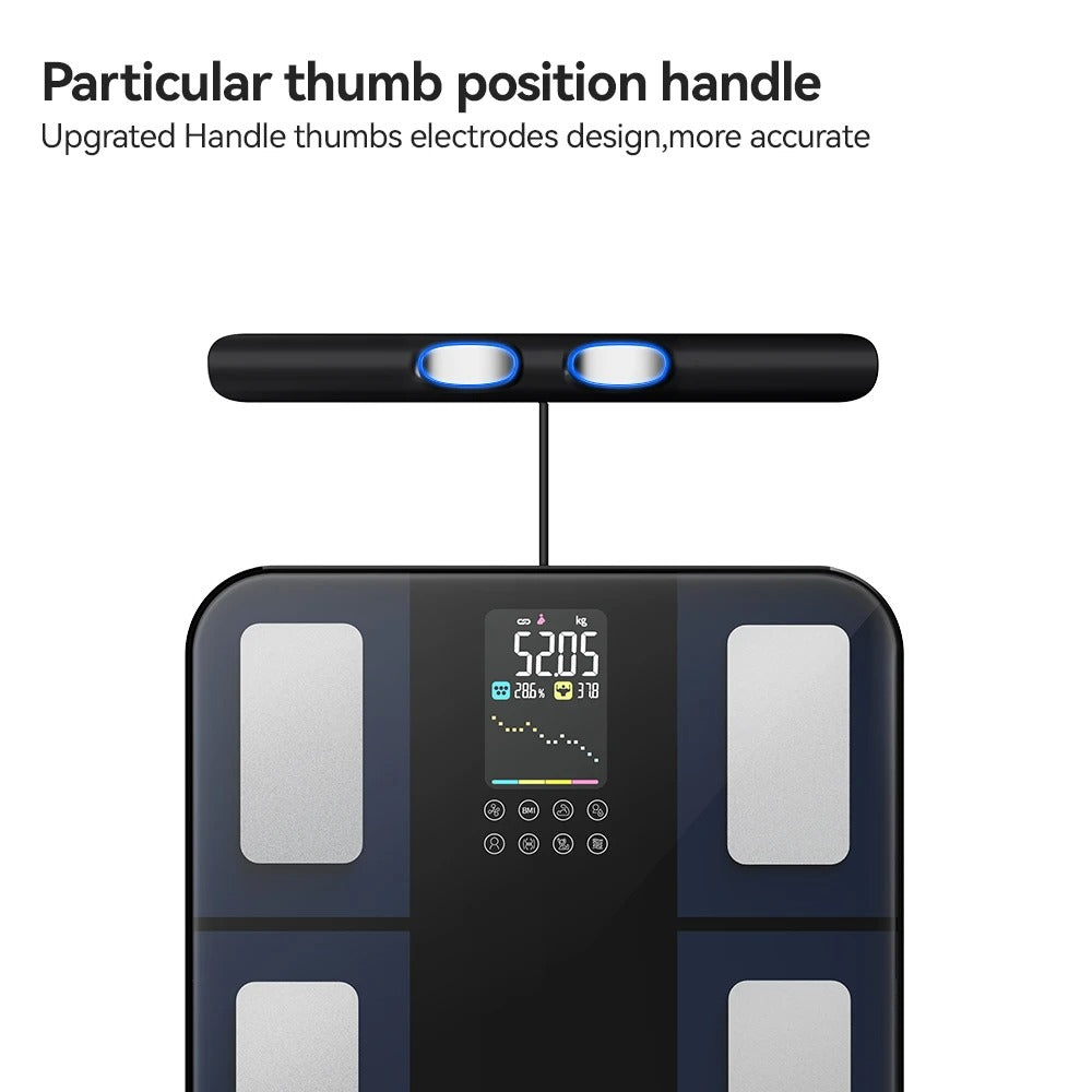Smart Digital Body Composition Scale Bioimpedance Body Fat Weight Scale Health Tracker Smart Body Balance Scale Alphinea Store