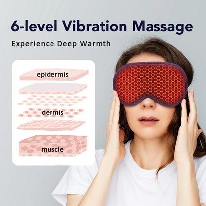 Hot Compress Electric Steam Eye Mask 3D Massage Constant Temperature Smart Timing Sleep Shading Sleeping Mask Eye Relief Alphinea Store