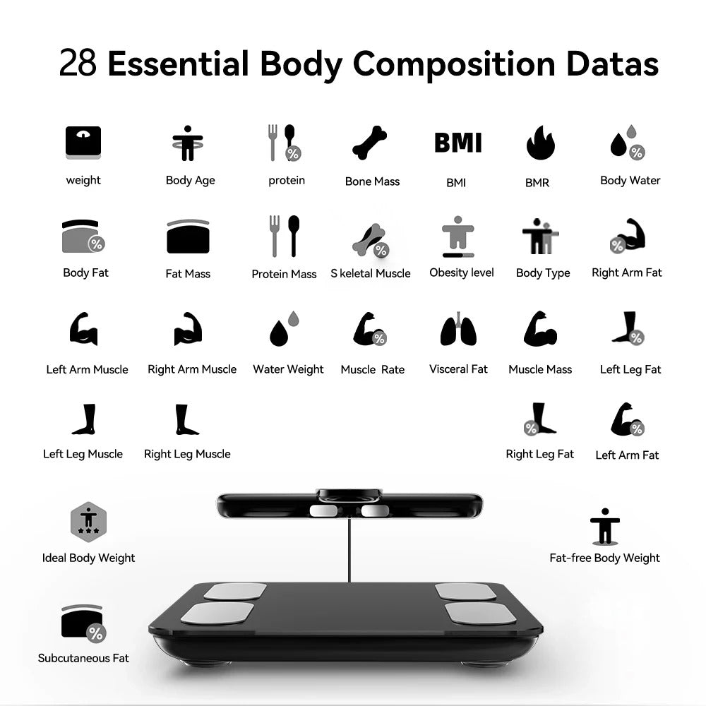 Body Composition Analyzer Professional Personal Weight Loss Fitness Scale Smart Body Fat Scale 8 Electrodes Bioimpedance Scales Alphinea Store