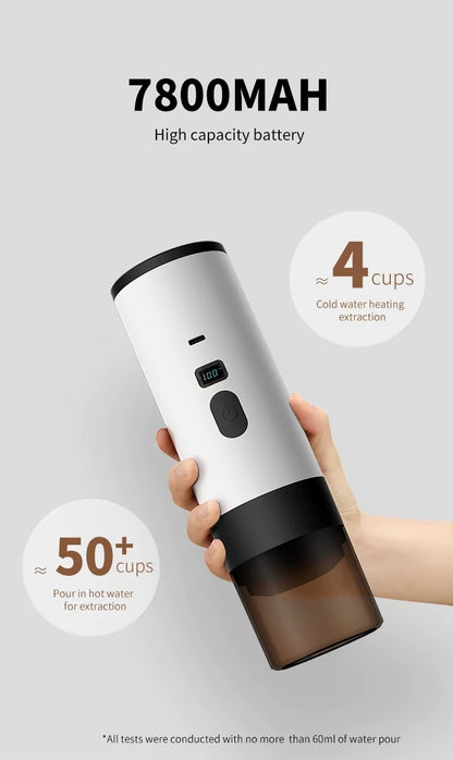 Portable Electric Coffee Maker 3-in-1 Capsule Coffee Grinder Travel Coffee Maker for Car and Home Camping Campany Alphinea Store