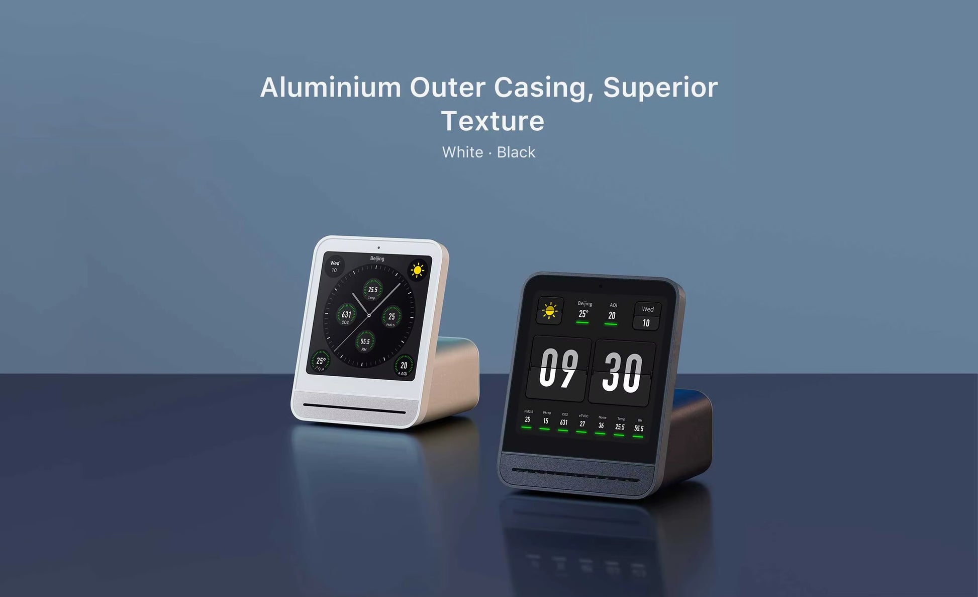 Air Monitor Gen 2, 7in1 Indoor Air Quality Meter Detects PM2.5,CO2,PM10,eTOVC,Noise,Temperature and Humidity,with Alarm Alphinea Store