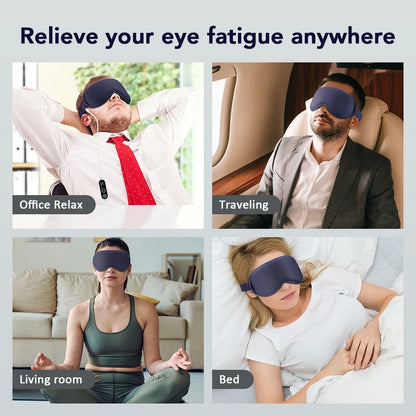 Hot Compress Electric Steam Eye Mask 3D Massage Constant Temperature Smart Timing Sleep Shading Sleeping Mask Eye Relief Alphinea Store