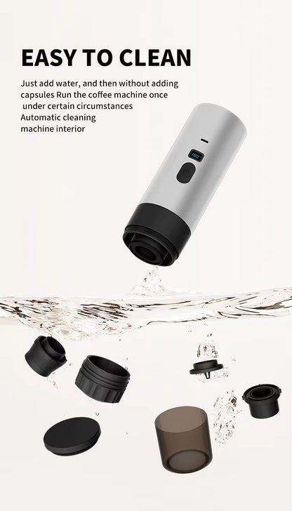 Portable Electric Coffee Maker 3-in-1 Capsule Coffee Grinder Travel Coffee Maker for Car and Home Camping Campany Alphinea Store