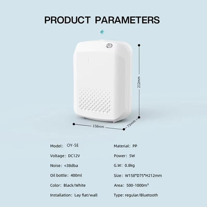 Fragrance Diffuser Aromatic Oil Diffuser Electric Home Air Freshener Machine Wall Hanging Essential Oil Diffuser For Hotel Alphinea Store