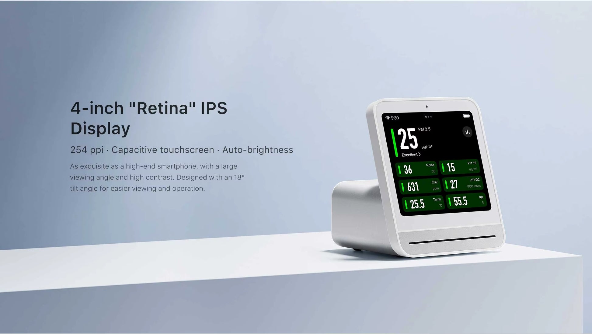 Air Monitor Gen 2, 7in1 Indoor Air Quality Meter Detects PM2.5,CO2,PM10,eTOVC,Noise,Temperature and Humidity,with Alarm Alphinea Store