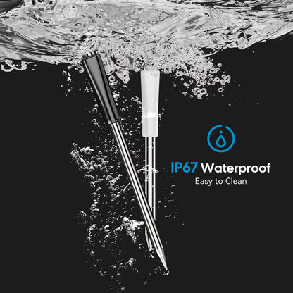 Smart Beef Meat Thermometer Wireless Bluetooth BBQ Thermometer with Long&Short Probes Precision Food Temp Gauge for Cooking Alphinea Store