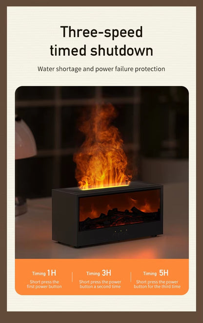 Creative Fireplace Air Humidifier Waterless Auto-Off Aroma Essential Oil Diffuser with LED Light Remote Control for Gift Alphinea Store