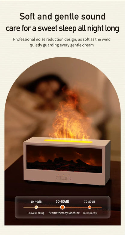 Creative Fireplace Air Humidifier Waterless Auto-Off Aroma Essential Oil Diffuser with LED Light Remote Control for Gift Alphinea Store