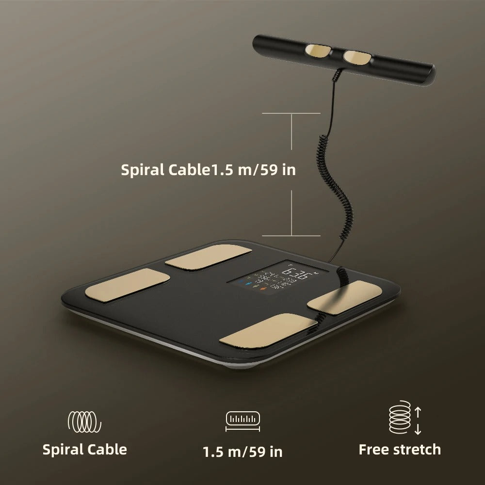 Smart Bioimpedance Scale Smart Body Composition Scale Digital Scale Body Fat Weight Scale Balance Bioimpedance Scale Alphinea Store