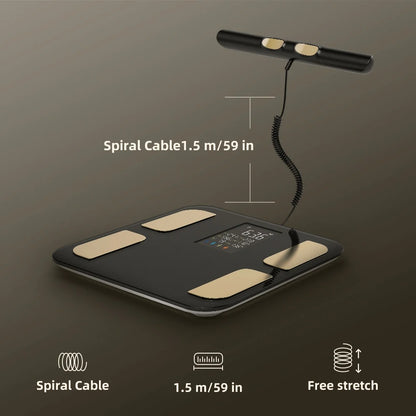 Smart Bioimpedance Scale Smart Body Composition Scale Digital Scale Body Fat Weight Scale Balance Bioimpedance Scale Alphinea Store