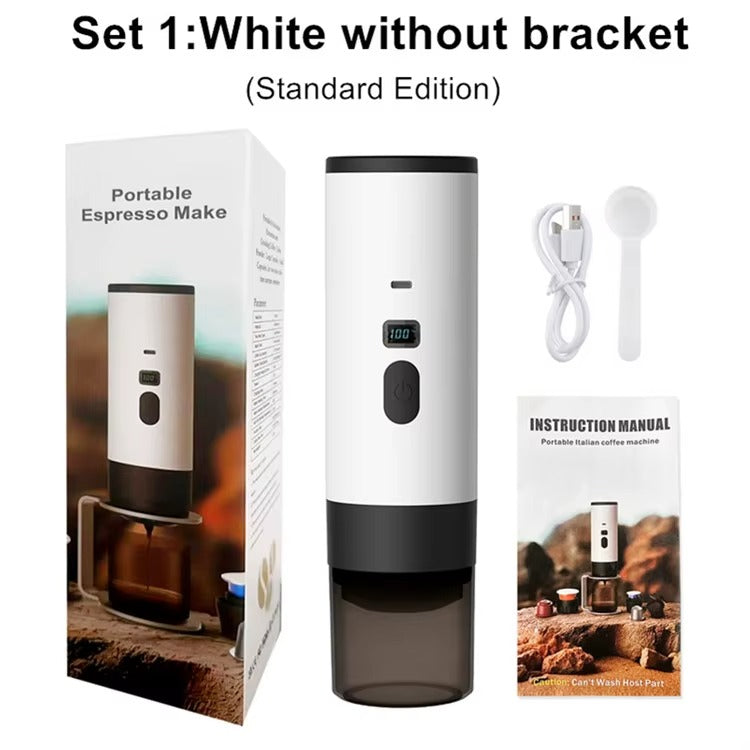 Portable Electric Coffee Maker 3-in-1 Capsule Coffee Grinder Travel Coffee Maker for Car and Home Camping Campany Alphinea Store