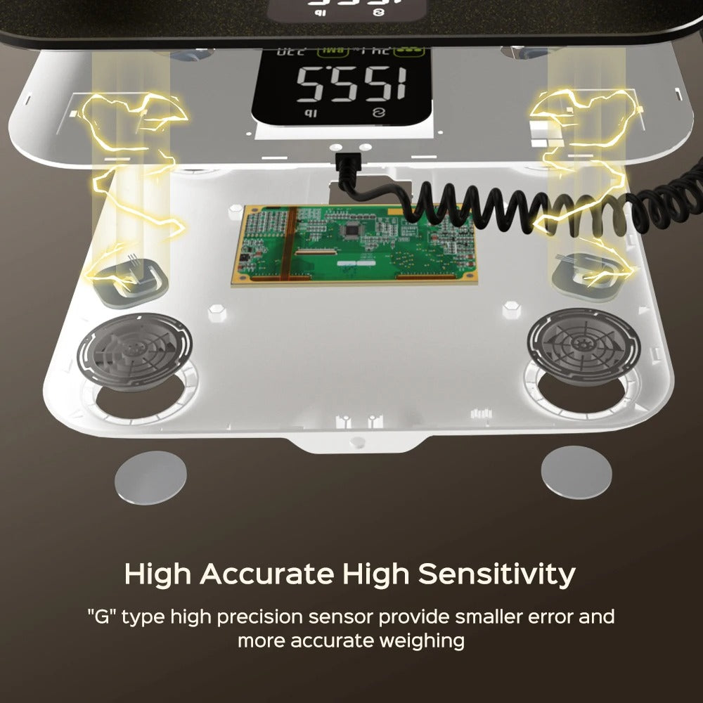 Smart Bioimpedance Scale Smart Body Composition Scale Digital Scale Body Fat Weight Scale Balance Bioimpedance Scale Alphinea Store