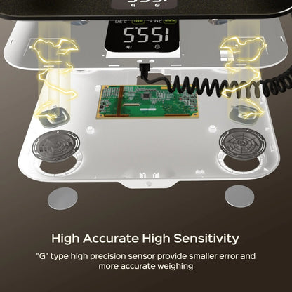 Smart Bioimpedance Scale Smart Body Composition Scale Digital Scale Body Fat Weight Scale Balance Bioimpedance Scale Alphinea Store