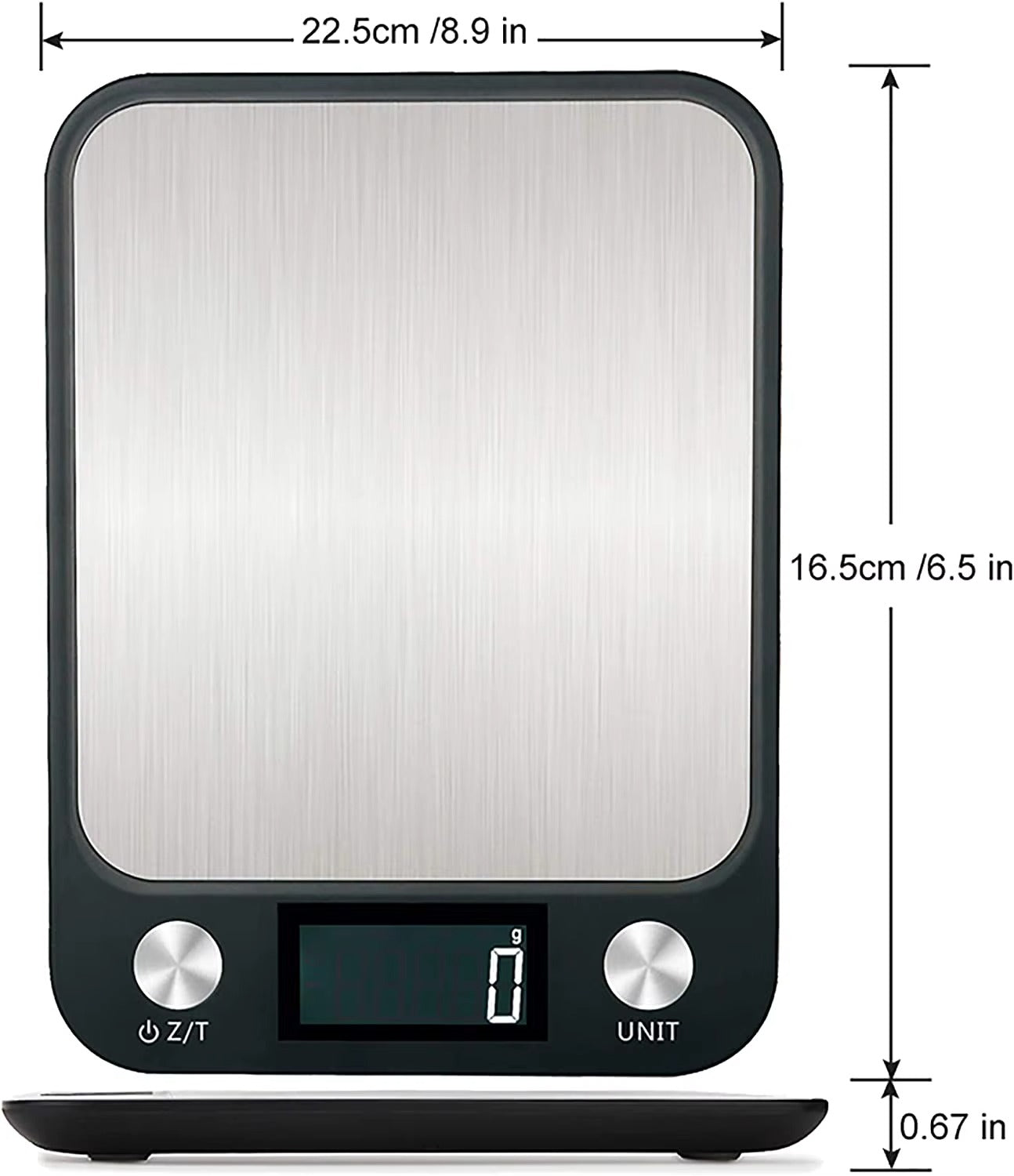 Kitchen Scale 15Kg/1g Weighing Food Coffee Balance Smart Electronic Digital Scales Stainless Steel Design for Cooking and Baking Alphinea Store