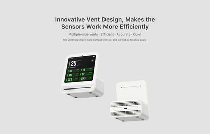 Air Monitor Gen 2, 7in1 Indoor Air Quality Meter Detects PM2.5,CO2,PM10,eTOVC,Noise,Temperature and Humidity,with Alarm Alphinea Store