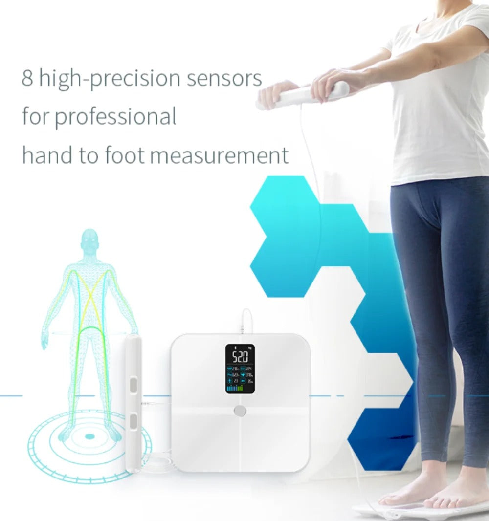 Smart Bioimpedance Scale New Highly Accurate Digital Display Body Fat Scale Body Composition Analyzer Smart Weight Scale Alphinea Store