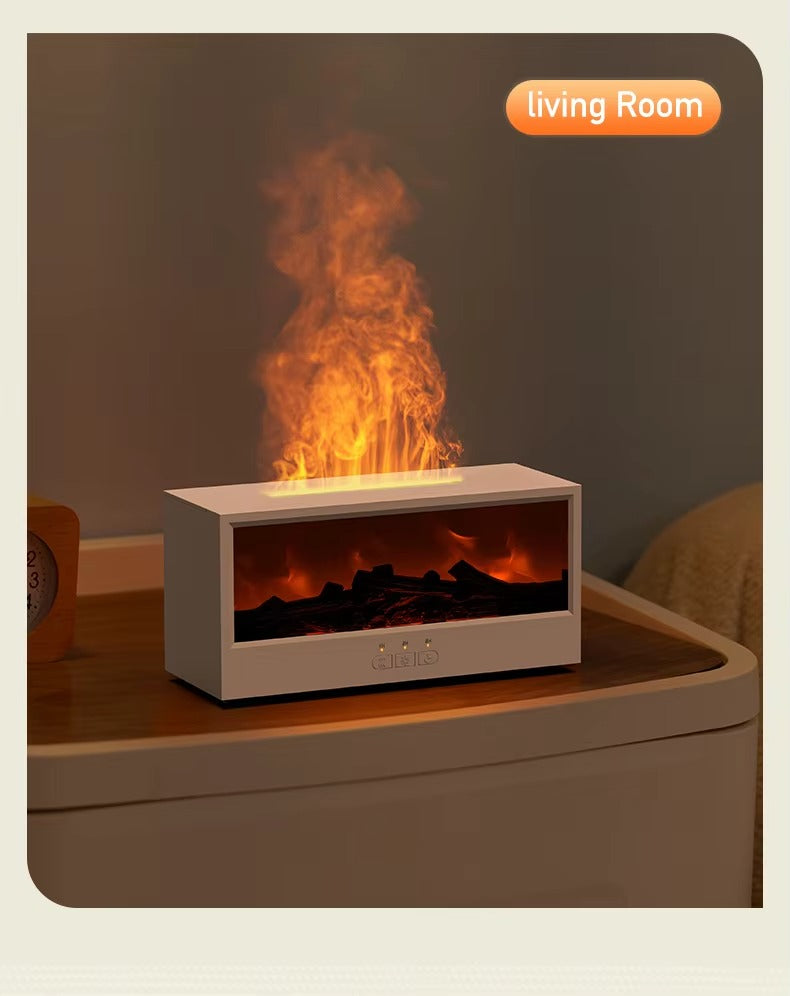 Creative Fireplace Air Humidifier Waterless Auto-Off Aroma Essential Oil Diffuser with LED Light Remote Control for Gift Alphinea Store