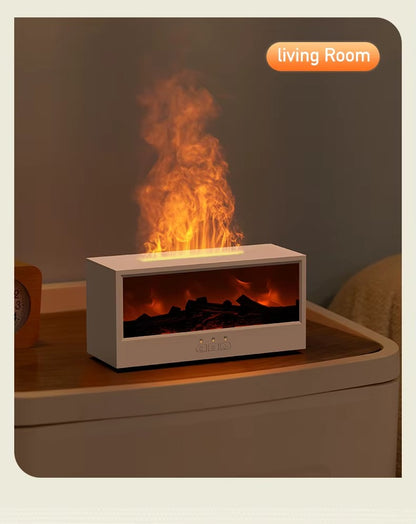 Creative Fireplace Air Humidifier Waterless Auto-Off Aroma Essential Oil Diffuser with LED Light Remote Control for Gift Alphinea Store