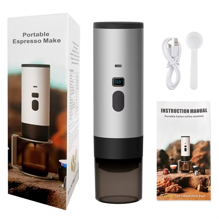 Portable Electric Coffee Maker 3-in-1 Capsule Coffee Grinder Travel Coffee Maker for Car and Home Camping Campany Alphinea Store