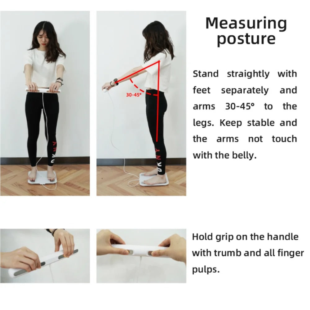Smart Bioimpedance Scale New Highly Accurate Digital Display Body Fat Scale Body Composition Analyzer Smart Weight Scale Alphinea Store