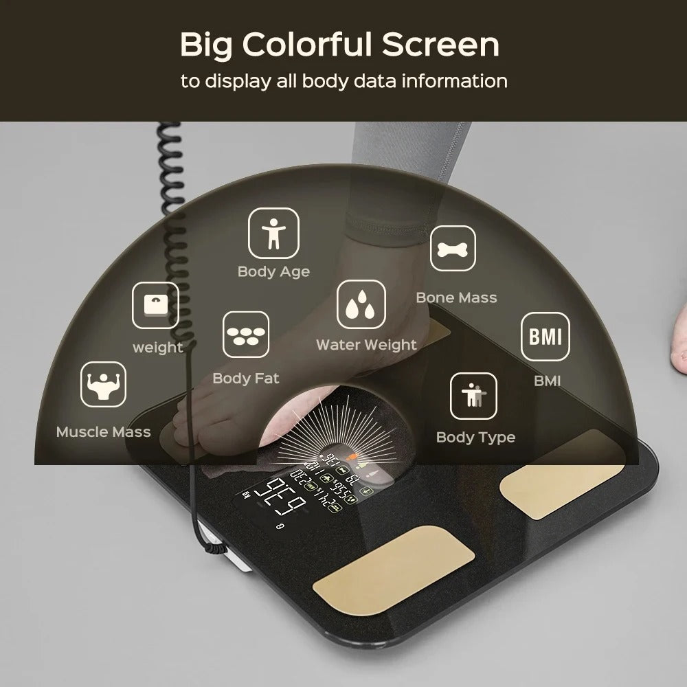 Smart Bioimpedance Scale Smart Body Composition Scale Digital Scale Body Fat Weight Scale Balance Bioimpedance Scale Alphinea Store