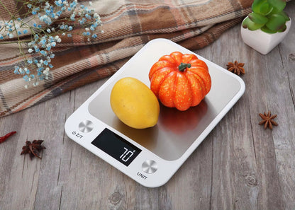 Kitchen Scale 15Kg/1g Weighing Food Coffee Balance Smart Electronic Digital Scales Stainless Steel Design for Cooking and Baking Alphinea Store
