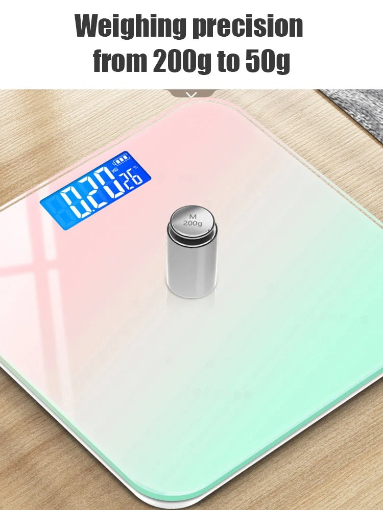 Gradient Color Intelligent LCD Electronic Scale Digital Display Glass Weight Scale Balance Body Electronic Scale For Weight Alphinea Store