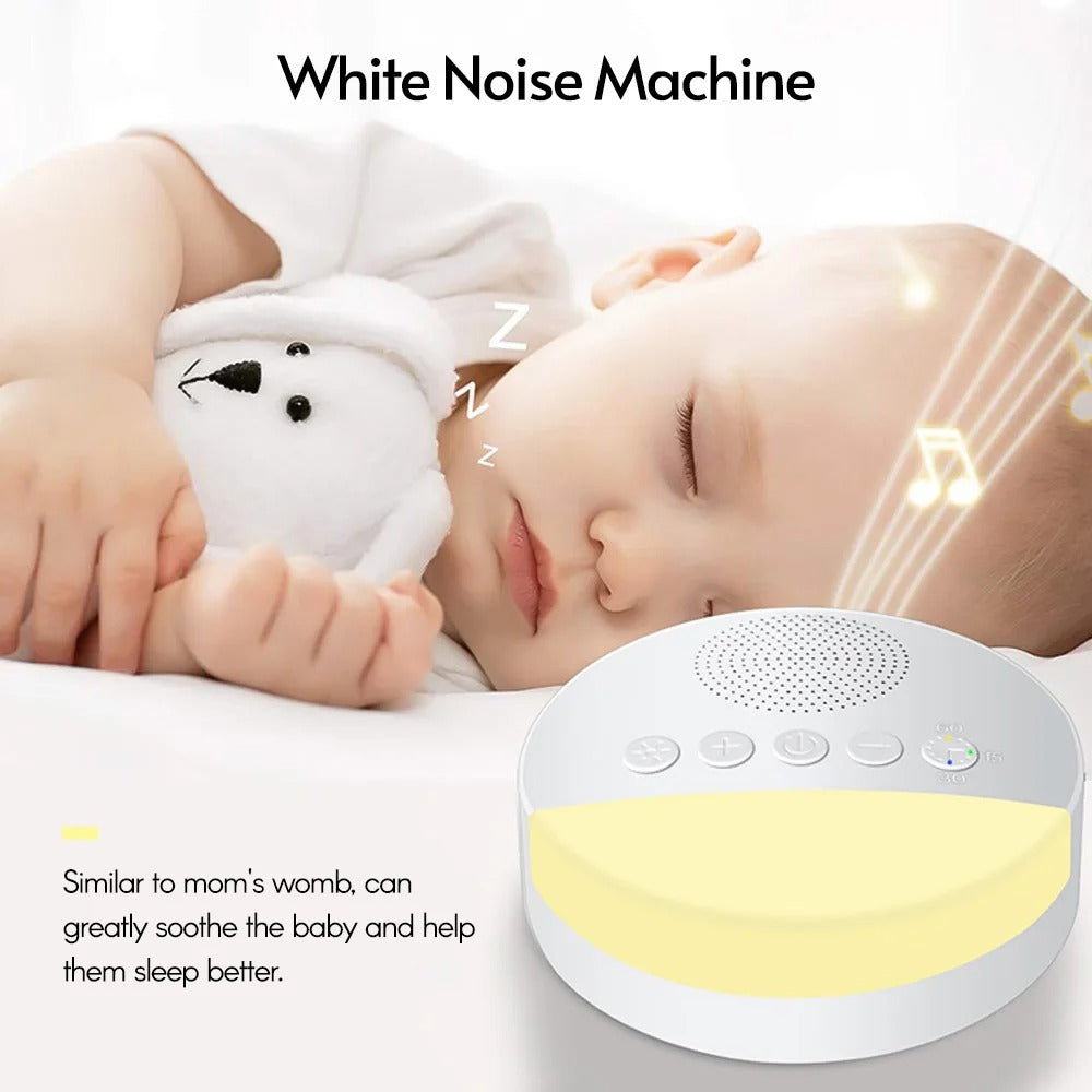 White Noise Machine USB Rechargeable Timed Shutdown Sleep Machine Baby Sleep Sound Player Night Light Timer Noise Player Alphinea Store